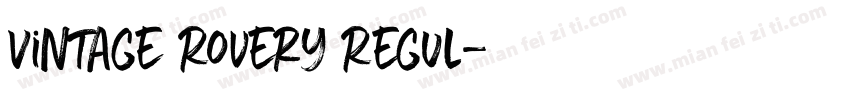 Vintage Rovery Regul字体转换
